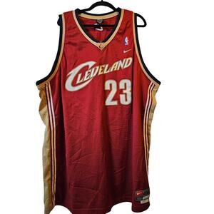 LeBron James Cavaliers #23 Nike Team Jersey Red Size 4XL +2 Length